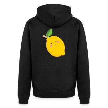 citron - Veste à capuche bio Premium Unisexe - noir - Dos - Nico (187cm)