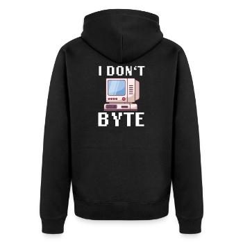 I Don’t Byte informaticien programmeur IT Funny - Veste à capuche bio Premium Unisexe - noir - Dos - Nico (187cm)