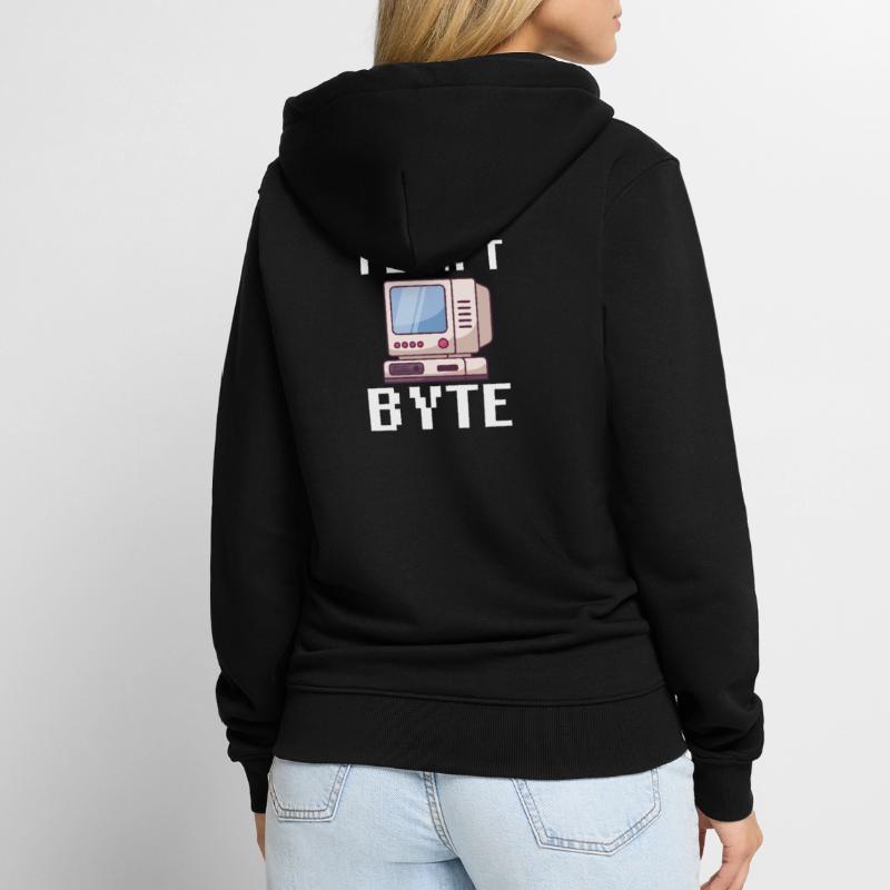 I Don't Byte Informatiker Programmierer IT Funny Unisex Premium Bio Zip Hoodie
