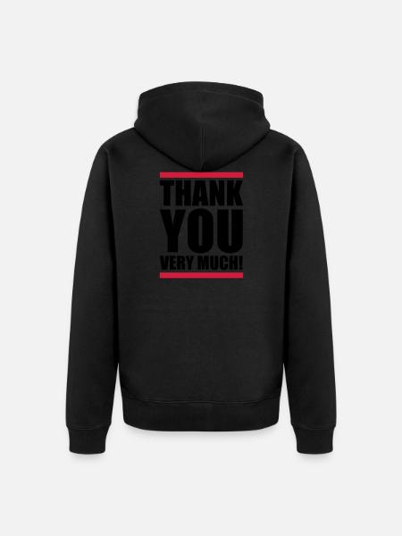 Thank you very much - Unisex Premium Organic Zip Hoodie - black