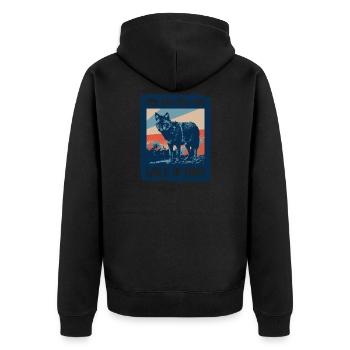 Loup loup - Veste à capuche bio Premium Unisexe - noir - Dos - Nico (187cm)