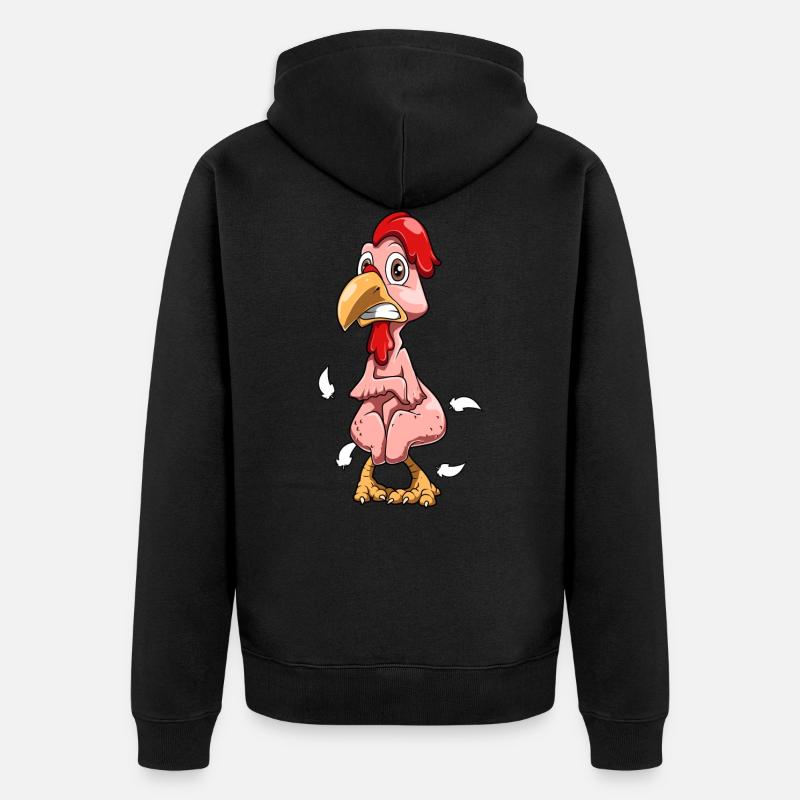 Poulet plutisé - Veste à capuche bio Premium Unisexe - noir