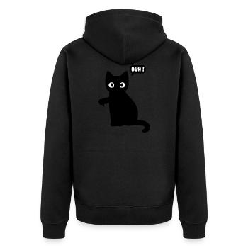 Bande dessinée de dessin animé de chat - Veste à capuche bio Premium Unisexe - noir - Dos - Nico (187cm)