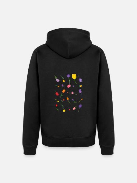 Spring - Unisex Premium Organic Zip Hoodie - black
