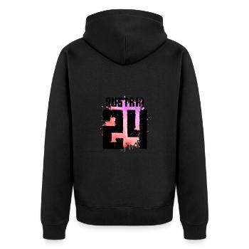 Maillot Austria 24 2024 Autriche colorée - Veste à capuche bio Premium Unisexe - noir - Dos - Nico (187cm)