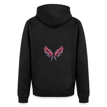 Symbolisme de l’aile - Veste à capuche bio Premium Unisexe - noir - Dos - Nico (187cm)