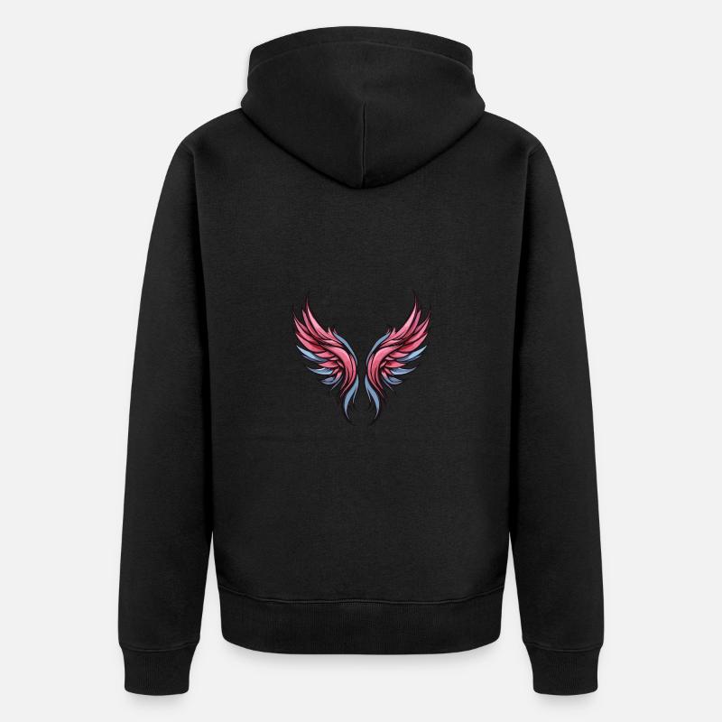 Symbolisme de l’aile - Veste à capuche bio Premium Unisexe - noir