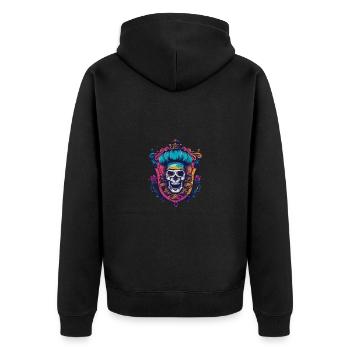 Crâne Squelette Chef - Veste à capuche bio Premium Unisexe - noir - Dos - Nico (187cm)
