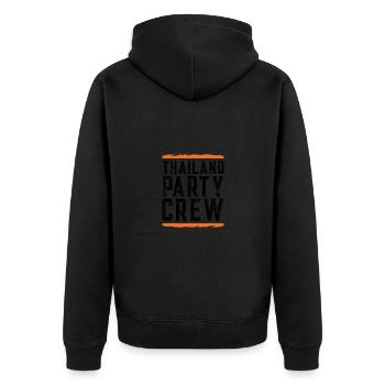 Thailand Party Crew - Unisex Premium Bio Zip Hoodie - Schwarz - Hinten - Nico (187cm)