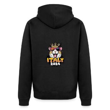 Italie 2024 Hamster - Veste à capuche bio Premium Unisexe - noir - Dos - Nico (187cm)