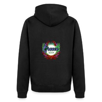L’équipe de la Grèce 2024 - Veste à capuche bio Premium Unisexe - noir - Dos - Nico (187cm)