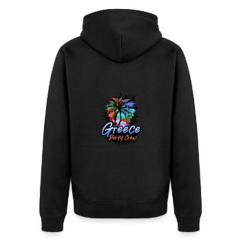 Grèce Party Crew Vacances - Veste à capuche bio Premium Unisexe - noir - Dos - Nico (187cm)