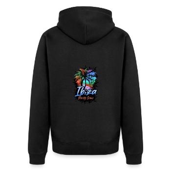 Ibiza Party Crew Holidays - Unisex Premium Organic Zip Hoodie - black - Back - Nico (187cm)