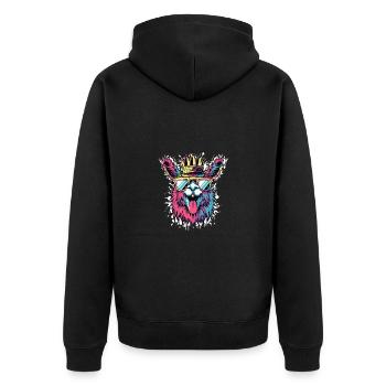 Bande dessinée Alpaga - Veste à capuche bio Premium Unisexe - noir - Dos - Nico (187cm)