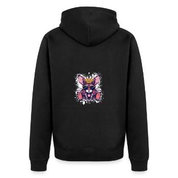 Fête de la bière de lapin - Veste à capuche bio Premium Unisexe - noir - Dos - Nico (187cm)