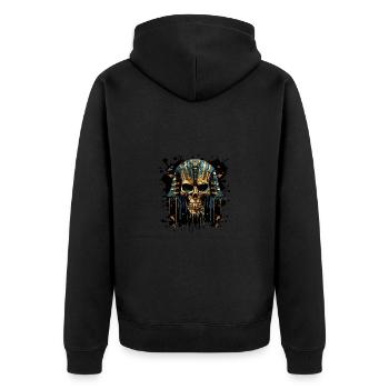 Crâne de pharaon - Veste à capuche bio Premium Unisexe - noir - Dos - Nico (187cm)