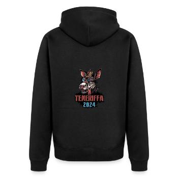 Tenerife 2024 Âne Vacances - Veste à capuche bio Premium Unisexe - noir - Dos - Nico (187cm)