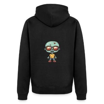 Zombie Halloween Cool - Veste à capuche bio Premium Unisexe - noir - Dos - Nico (187cm)