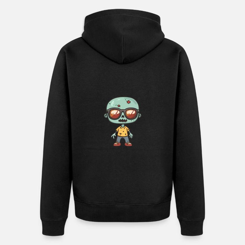 Zombie Halloween Cool - Veste à capuche bio Premium Unisexe - noir