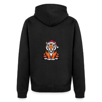 Noël du tigre - Veste à capuche bio Premium Unisexe - noir - Dos - Nico (187cm)