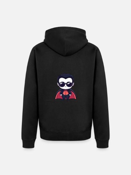 Vampire Halloween - Unisex Premium Organic Zip Hoodie - black