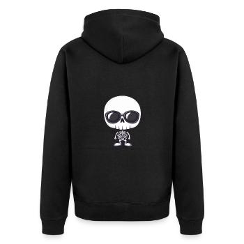 Zombie Halloween Skeleton - Unisex Premium Organic Zip Hoodie - black - Back - Nico (187cm)