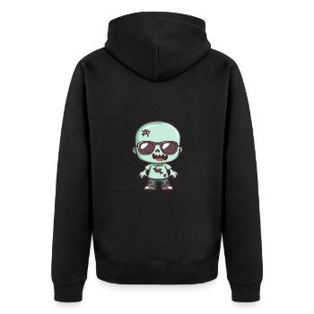 Zombie Halloween - Veste à capuche bio Premium Unisexe - noir - Dos - Nico (187cm)