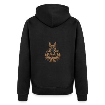 Berger Allemand Chien Muscles Musculation - Veste à capuche bio Premium Unisexe - noir - Dos - Nico (187cm)