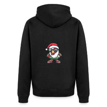 Coq Noël Moche Noël - Veste à capuche bio Premium Unisexe - noir - Dos - Nico (187cm)