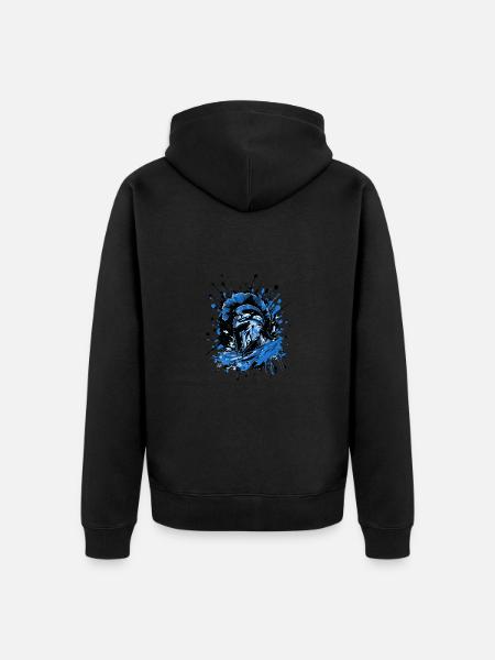 Spartan Helmet Sparta - Unisex Premium Organic Zip Hoodie - black