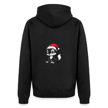 Skunk Noël Noël - Veste à capuche bio Premium Unisexe - noir - Dos - Nico (187cm)