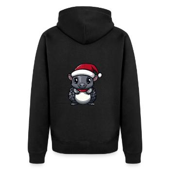 Armadillo Noël Noël - Veste à capuche bio Premium Unisexe - noir - Dos - Nico (187cm)
