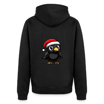 Raven Crow Noël - Veste à capuche bio Premium Unisexe - noir - Dos - Nico (187cm)
