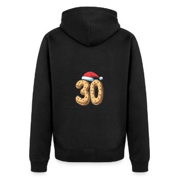 30 Numéro Noël - Veste à capuche bio Premium Unisexe - noir - Dos - Nico (187cm)