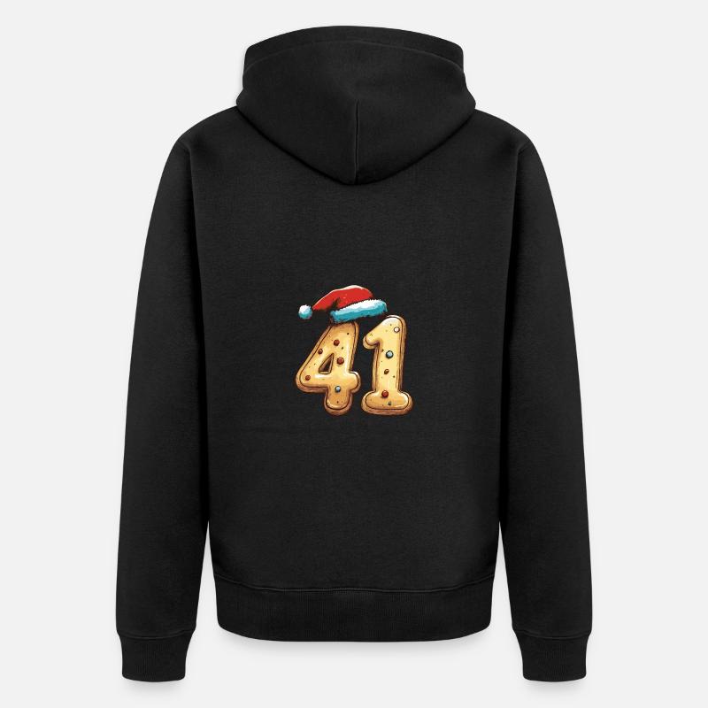 41 Nombre Noël - Veste à capuche bio Premium Unisexe - noir