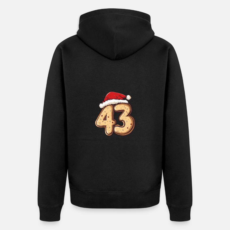 43 Nombre Noël - Veste à capuche bio Premium Unisexe - noir