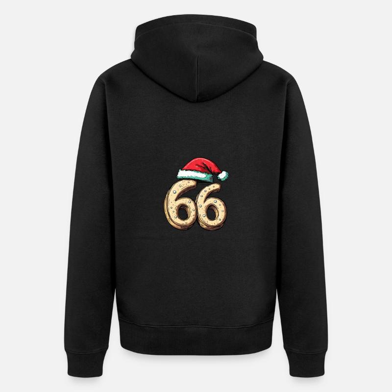 66 Nombre Noël - Veste à capuche bio Premium Unisexe - noir
