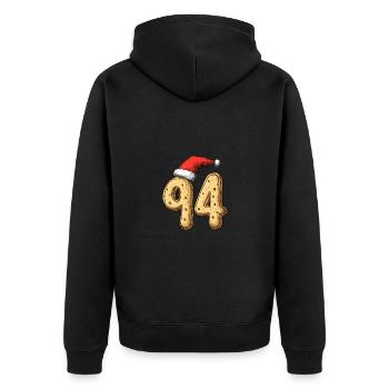 94 Numéro Noël - Veste à capuche bio Premium Unisexe - noir - Dos - Nico (187cm)