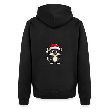 Hérisson Noël Mignon - Veste à capuche bio Premium Unisexe - noir - Dos - Nico (187cm)
