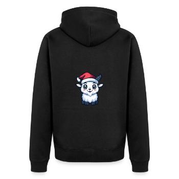 Chèvre de montagne Noël mignon - Veste à capuche bio Premium Unisexe - noir - Dos - Nico (187cm)