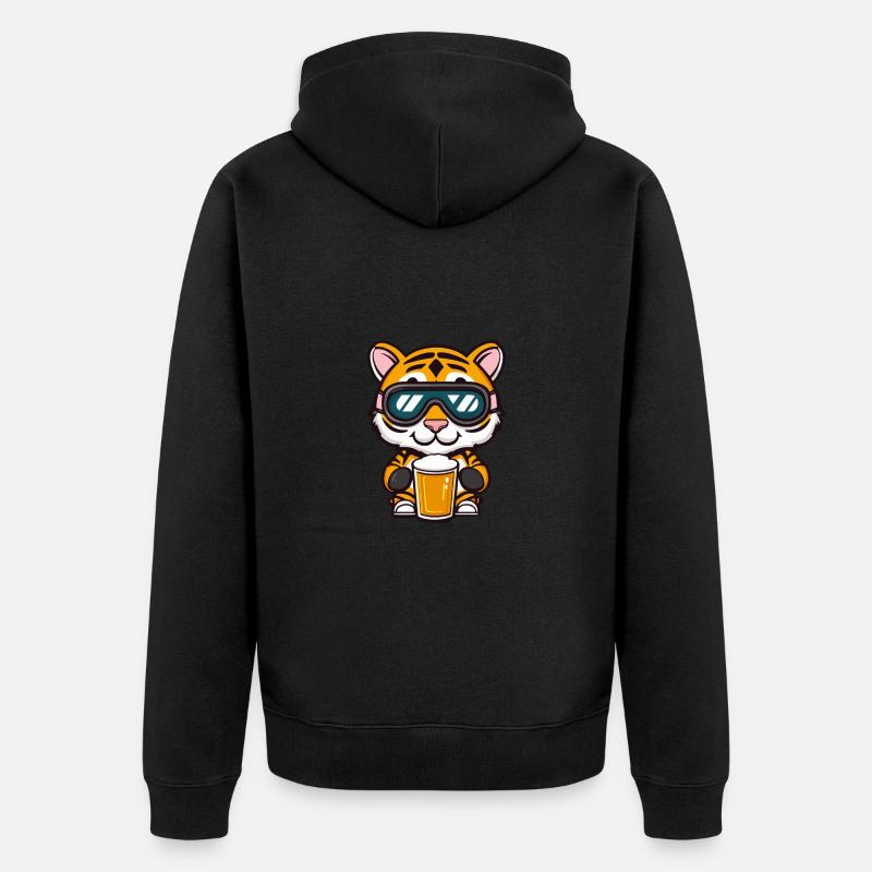 Bière Tiger Ski - Veste à capuche bio Premium Unisexe - noir