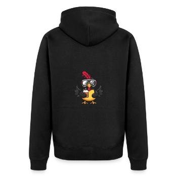 Turkey Ski Beer - Unisex Premium Organic Zip Hoodie - black - Back - Nico (187cm)