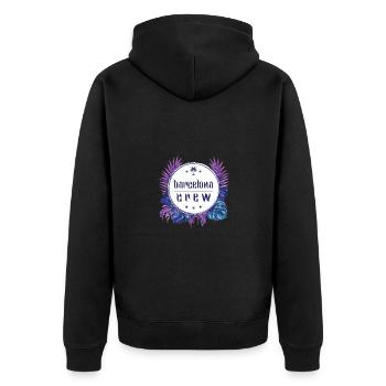 Équipage de Barcelone Coloré - Veste à capuche bio Premium Unisexe - noir - Dos - Nico (187cm)