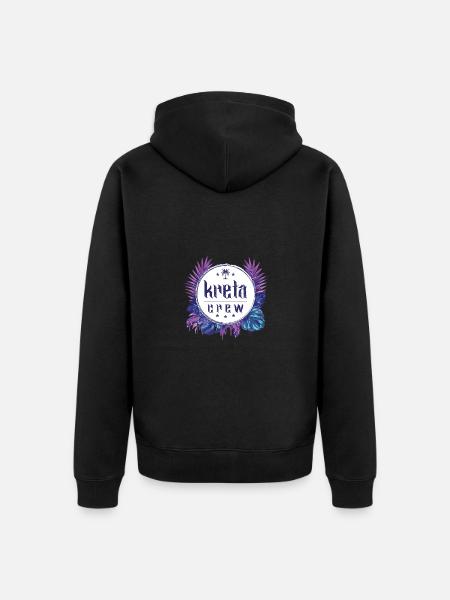 Kreta Crew Bunt - Unisex Premium Bio Zip Hoodie - Schwarz