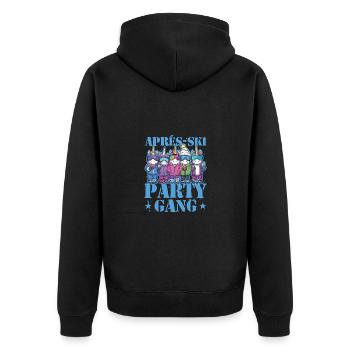 Après-ski Party Gang Licorne - Veste à capuche bio Premium Unisexe - noir - Dos - Nico (187cm)