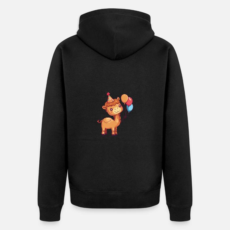 Bébé d’anniversaire de chameau - Veste à capuche bio Premium Unisexe - noir