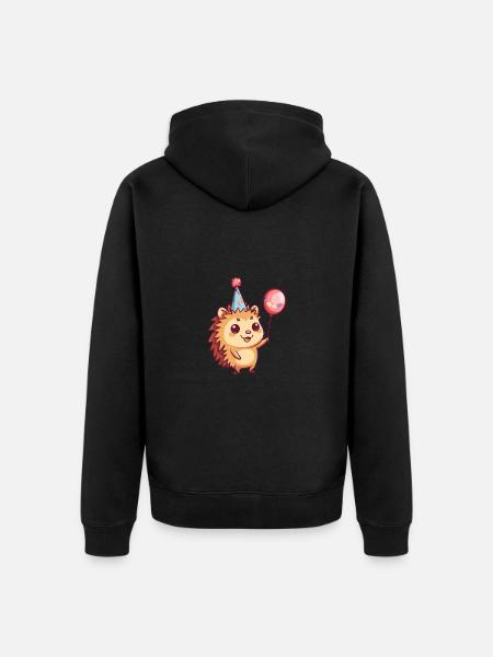 Igel Geburtstag Baby - Ekologisk premiumluvjack unisex - svart