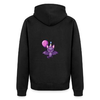 Chauve-souris Anniversaire Bébé - Veste à capuche bio Premium Unisexe - noir - Dos - Nico (187cm)