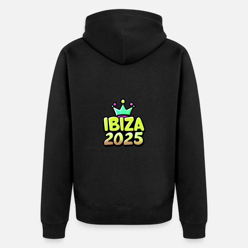 Vacances Ibiza 2025 - Veste à capuche bio Premium Unisexe - noir