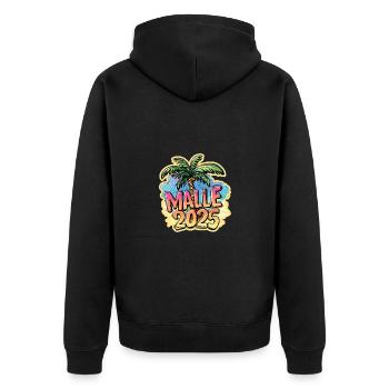 Malle 2025 Palmiers Majorque - Veste à capuche bio Premium Unisexe - noir - Dos - Nico (187cm)